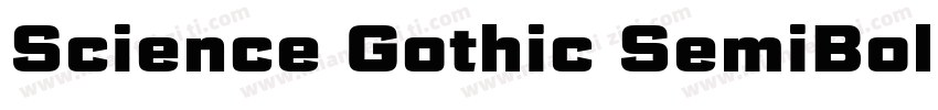 Science Gothic SemiBold SmCnd字体转换